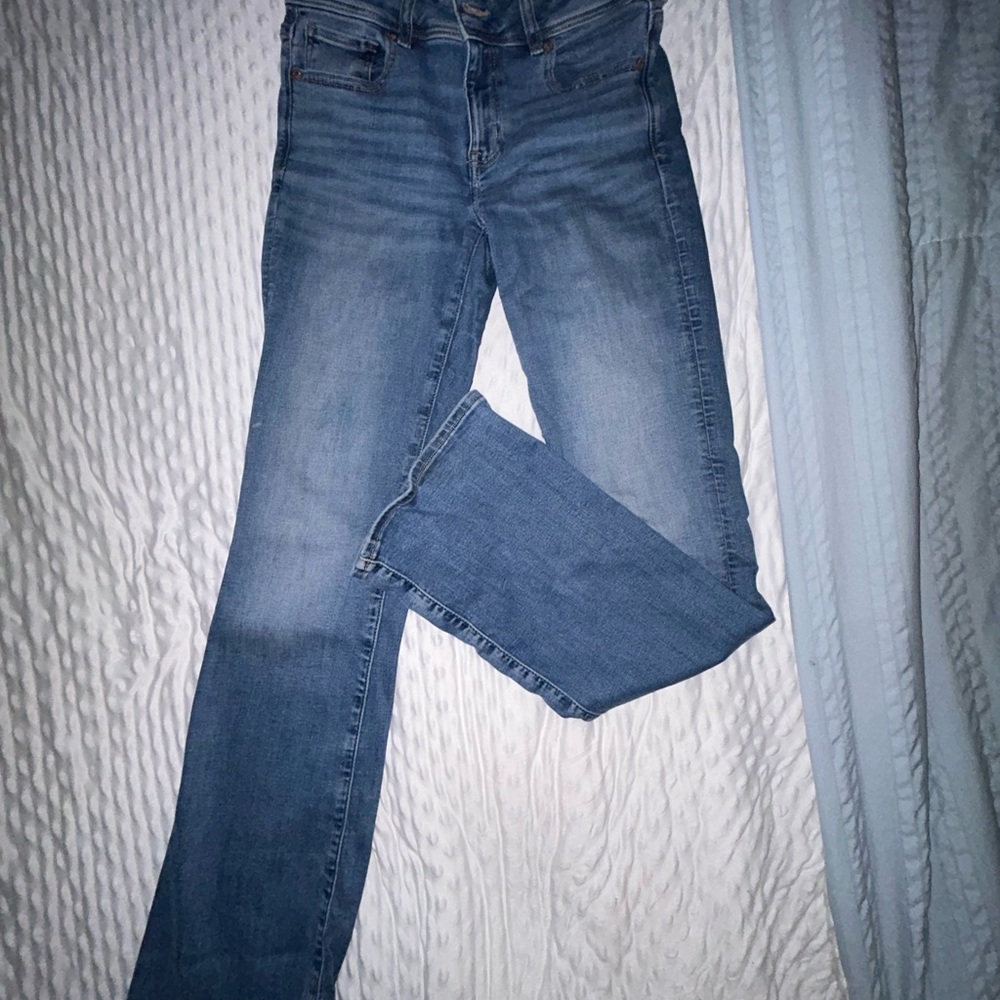 American Eagle Outfitters Light Blue Straight Leg Jeans